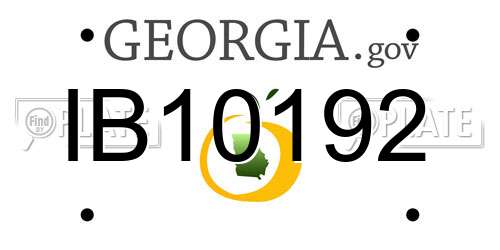 IB10192 Georgia License Plate