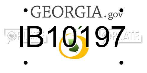 IB10197 Georgia License Plate