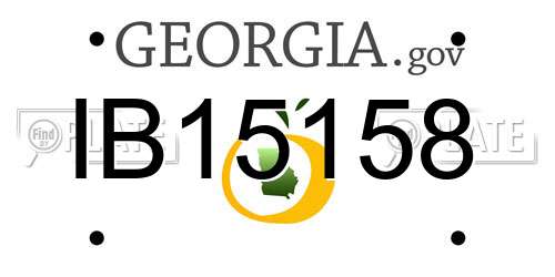 IB15158 Georgia License Plate
