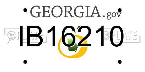 IB16210 Georgia License Plate