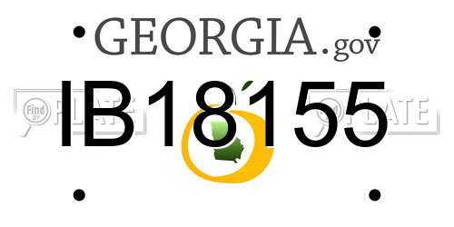 IB18155 Georgia License Plate
