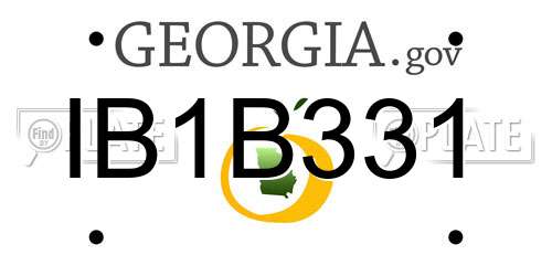 IB1B331 Georgia License Plate