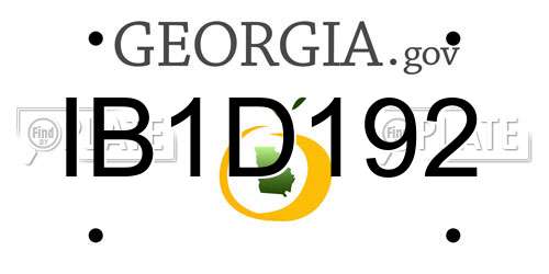 IB1D192 Georgia License Plate