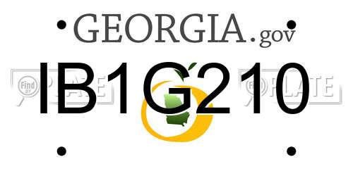 IB1G210 Georgia License Plate