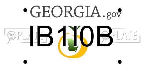 IB1I0B Georgia License Plate