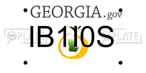 IB1I0S Georgia License Plate