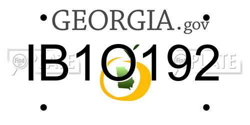 IB1O192 Georgia License Plate