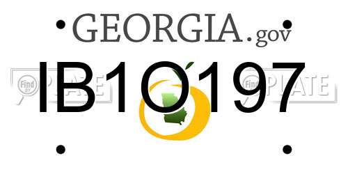 IB1O197 Georgia License Plate