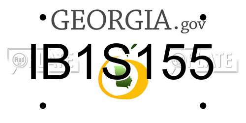 IB1S155 Georgia License Plate