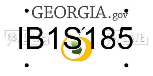 IB1S185 Georgia License Plate