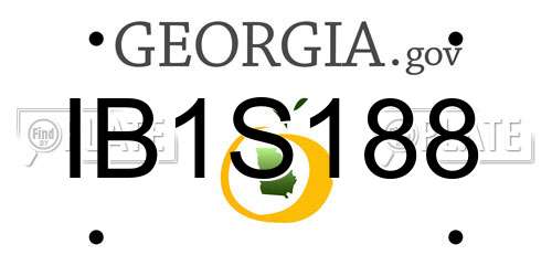 IB1S188 Georgia License Plate