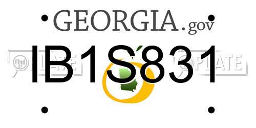 IB1S831 Georgia License Plate