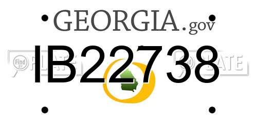 IB22738 Georgia License Plate