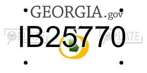 IB25770 Georgia License Plate