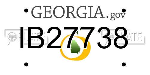 IB27738 Georgia License Plate
