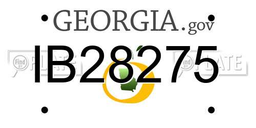 IB28275 Georgia License Plate