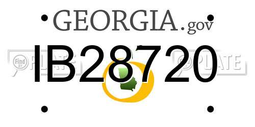 IB28720 Georgia License Plate