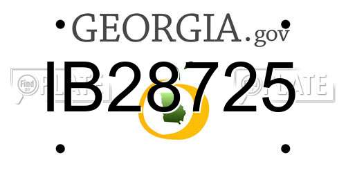 IB28725 Georgia License Plate
