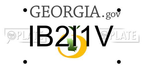 IB2I1V Georgia License Plate