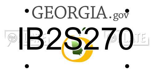 IB2S270 Georgia License Plate
