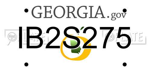 IB2S275 Georgia License Plate