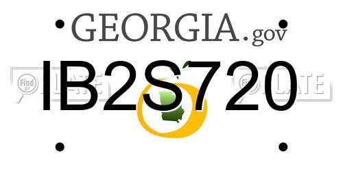 IB2S720 Georgia License Plate