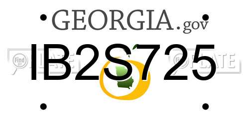 IB2S725 Georgia License Plate