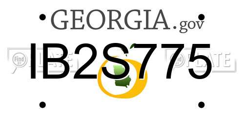 IB2S775 Georgia License Plate