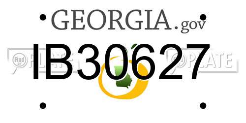 IB30627 Georgia License Plate