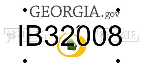 IB32008 Georgia License Plate