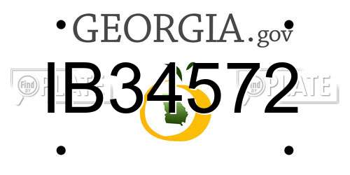 IB34572 Georgia License Plate