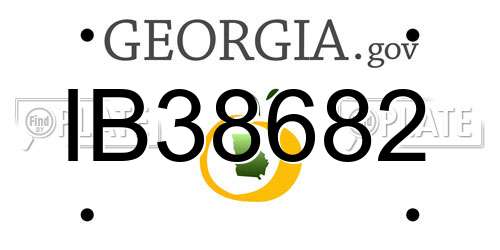 IB38682 Georgia License Plate