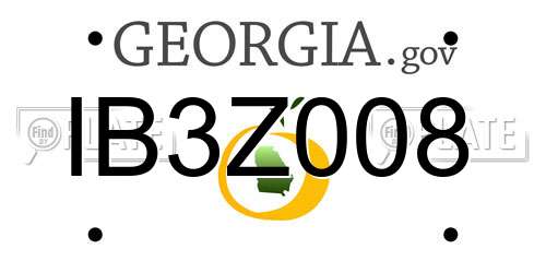 IB3Z008 Georgia License Plate