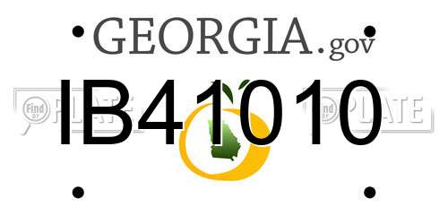 IB41010 Georgia License Plate