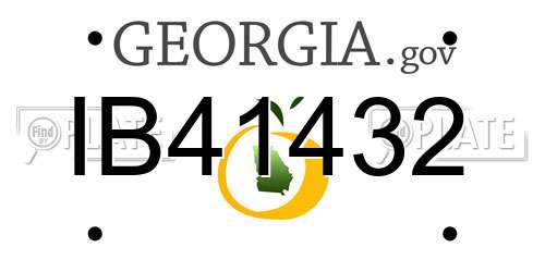 IB41432 Georgia License Plate