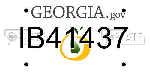 IB41437 Georgia License Plate