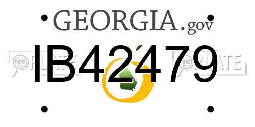 IB42479 Georgia License Plate