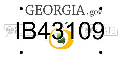 IB43109 Georgia License Plate