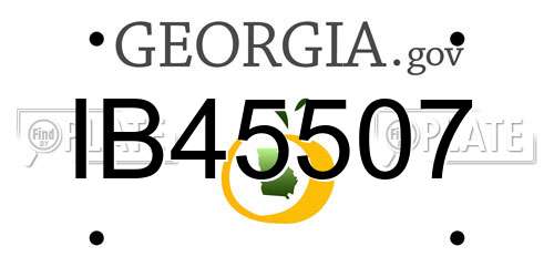 IB45507 Georgia License Plate