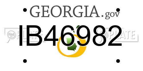 IB46982 Georgia License Plate
