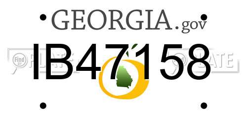 IB47158 Georgia License Plate