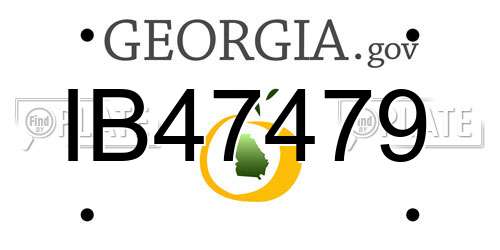 IB47479 Georgia License Plate