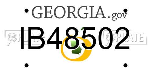 IB48502 Georgia License Plate