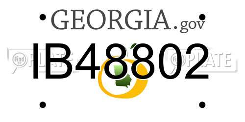 IB48802 Georgia License Plate