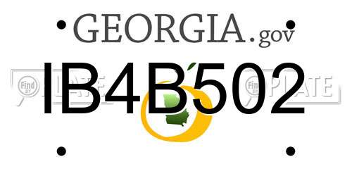 IB4B502 Georgia License Plate