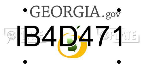 IB4D471 Georgia License Plate