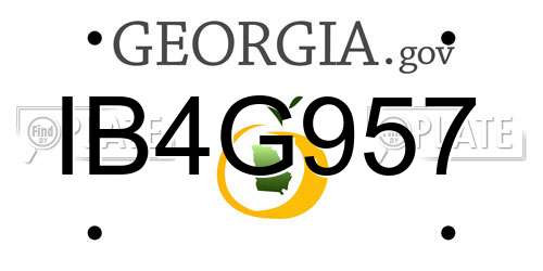 IB4G957 Georgia License Plate
