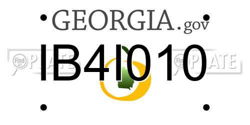IB4I010 Georgia License Plate