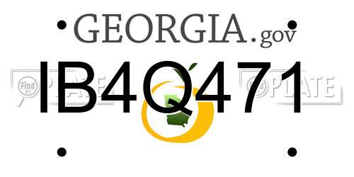 IB4Q471 Georgia License Plate