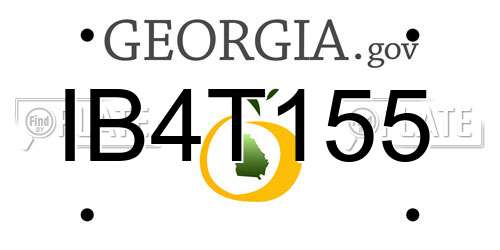 IB4T155 Georgia License Plate